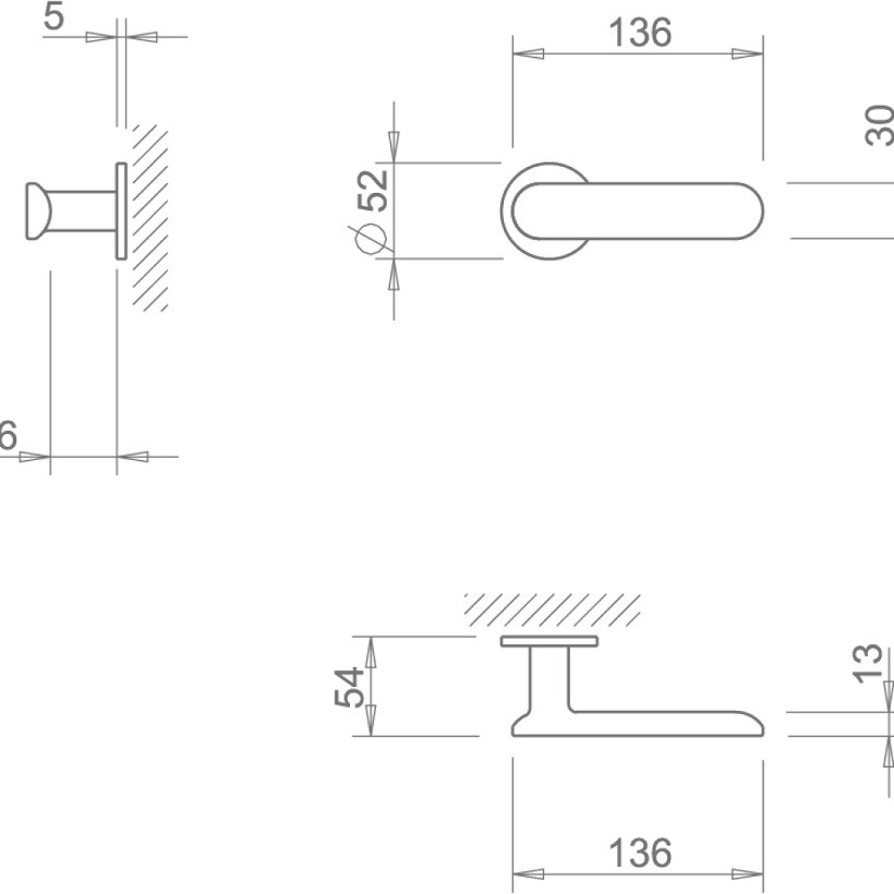 Ручка дверная Tupai 4006 5S-142 никель