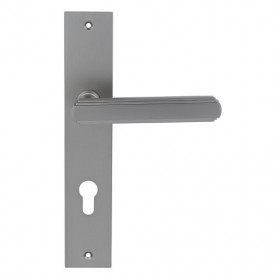 Дверная ручка на планке PORTA DI PARMA Glamour 2417.14.CYL Матовый никель