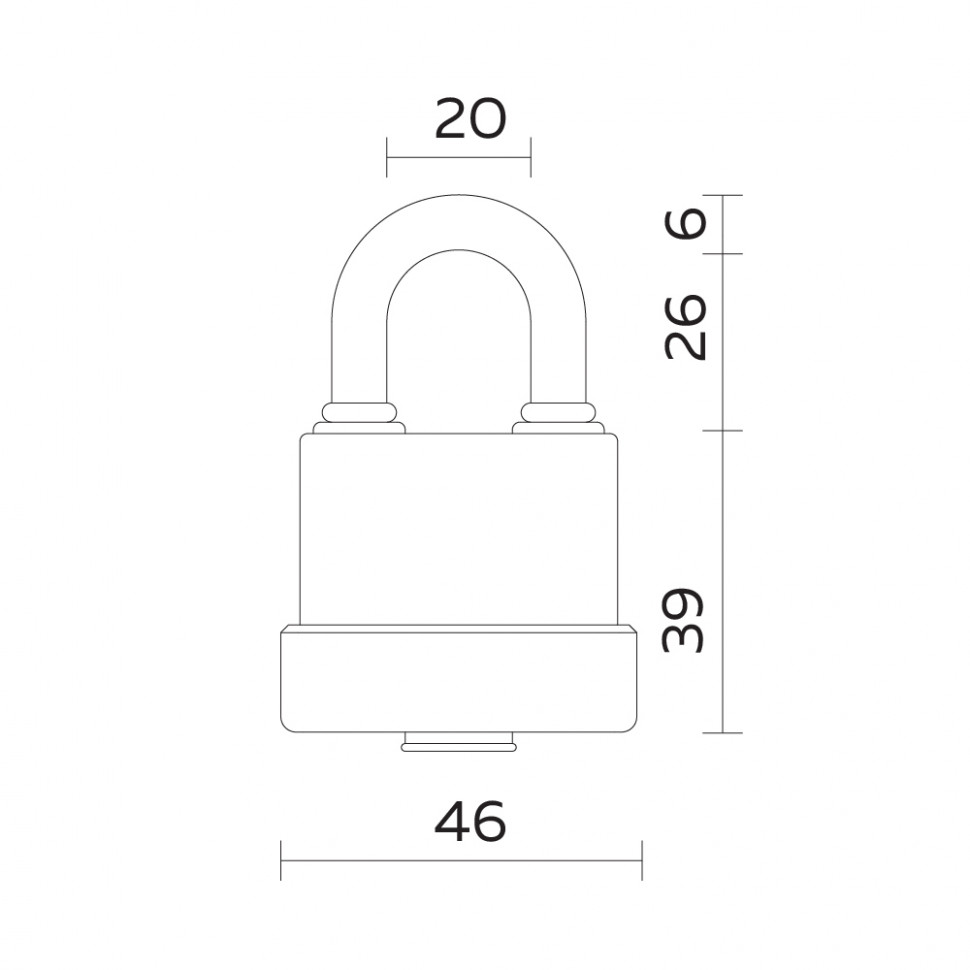 Замок навесной FUARO PL-WEATHER-3640 Black 3key (PL-3640) англ.