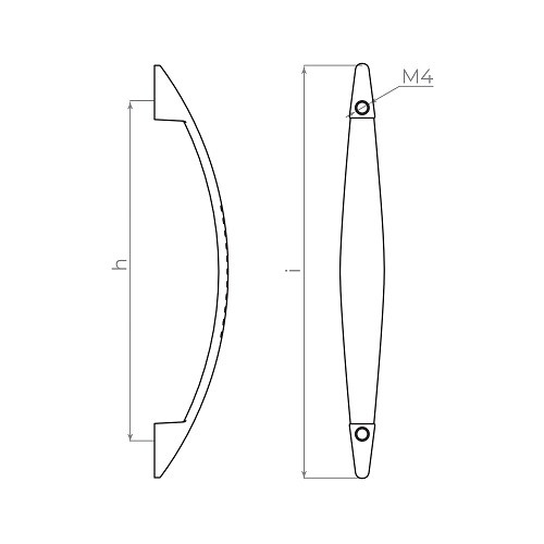 Ручка-скоба AJAX мебельная MB-H-002-128 мм CP хром