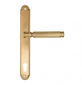 Дверная ручка на планке Fratelli Cattini ENCIA CYL PL01-OLV полированная латунь