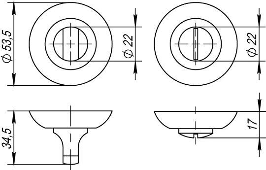 Ручка поворотная PUNTO BK6 TL GR-23 графит