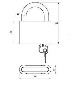 Замок навесной ЗЕНИТ ВС1.03