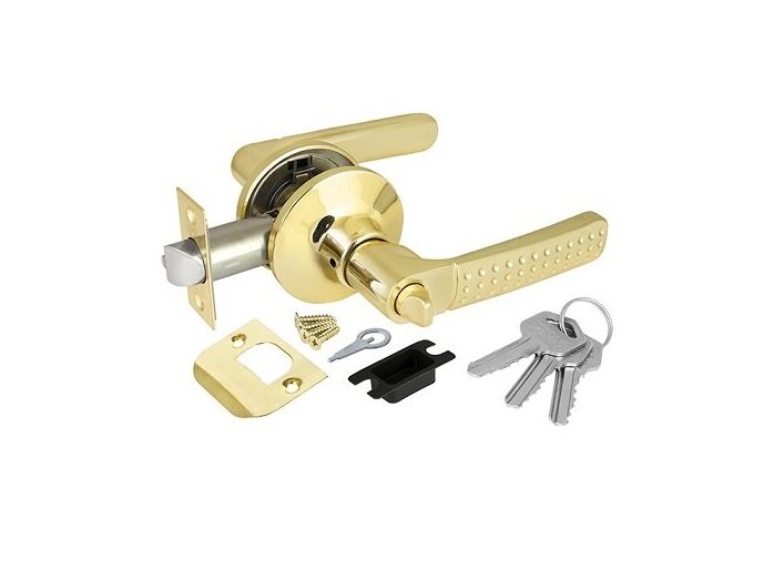 Ручка защелка PUNTO 6026 PB-E ключ-фиксатор Золото