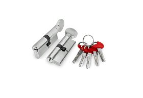 Цилиндровый механизм с вертушкой FUARO  D-PRO502/110 mm (50+10+50) CP хром 5 ключей