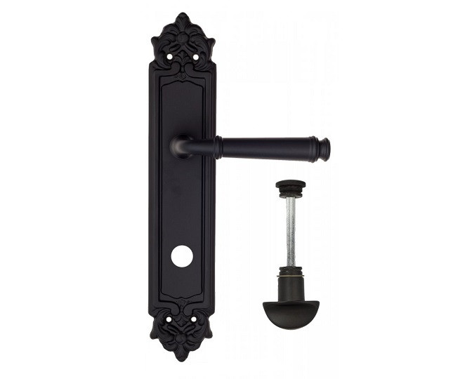 Дверная ручка на планке Fratelli Cattini FARFALLA WC-2 PL96-NM матовый черный