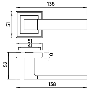 Ручка дверная BUSSARE STRICTO A-67-30 GRAPHITE Графит