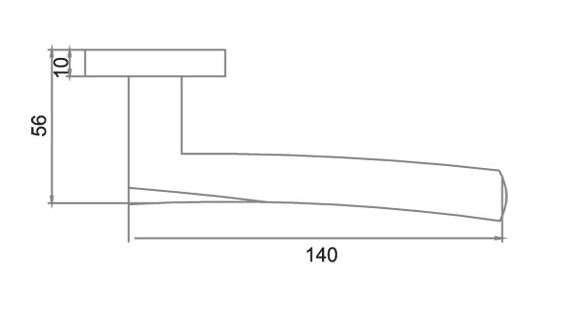 Ручка дверная RENZ INDH 74-02 ABB Остия черная бронза с патиной