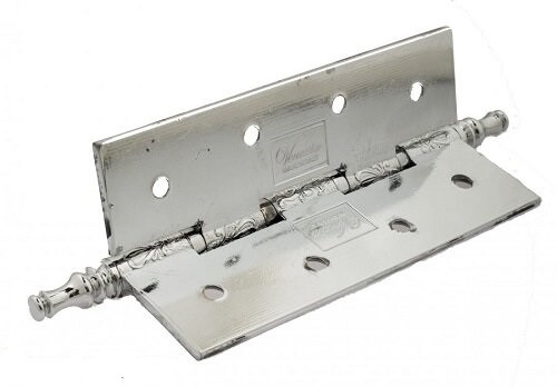 Петля универсальная Venezia CRS012 152x89x4 полированный хром + черный