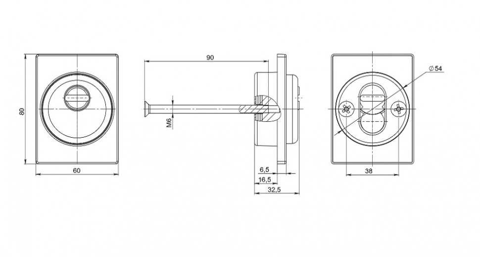 Броненакладка врезная FUARO DEF 4286 RL SSG сатинированное золото