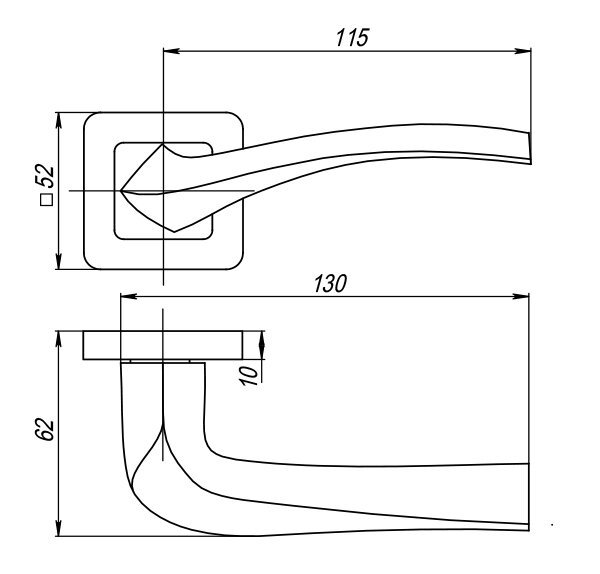 Ручка дверная PUNTO VESTA QR SN/CP-3 матовый никель/хром