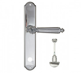 Дверная ручка на планке Fratelli Cattini TORCELLO WC-2 PL02-CR полированный хром