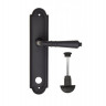 Дверная ручка на планке Fratelli Cattini TOSCANA WC-2 PL248-NM матовый черный