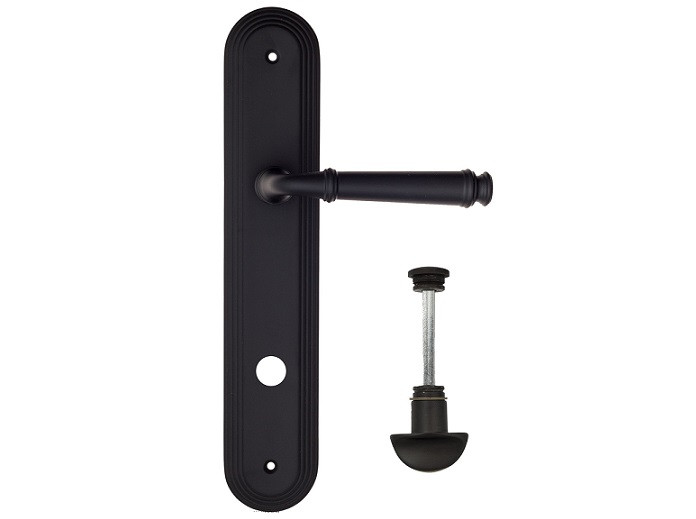 Дверная ручка на планке Fratelli Cattini FARFALLA WC-2 PL288-NM матовый черный