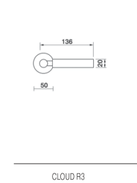 Ручка дверная MORELLI LUXURY CLOUD NC-4 CSA Матовый хром