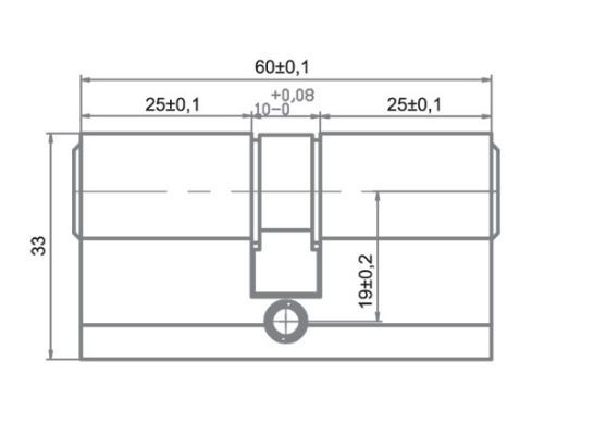 Цилиндр RENZ INCS 60 Black ключ/ключ черный