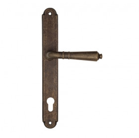 Дверная ручка на планке Fratelli Cattini TOSCANA CYL PL01-BA античная бронза