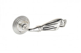 Ручка дверная Venezia OPERA D8 натуральное серебро/черный