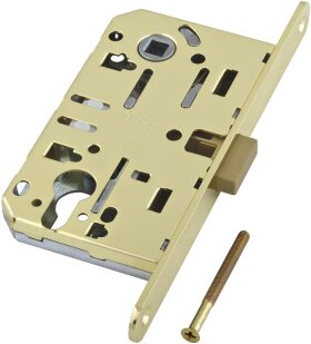 Замок межкомнатный магнитный под цилиндр AGB MEDIANA POLARIS B06103.50.03 без ответной планки латунь