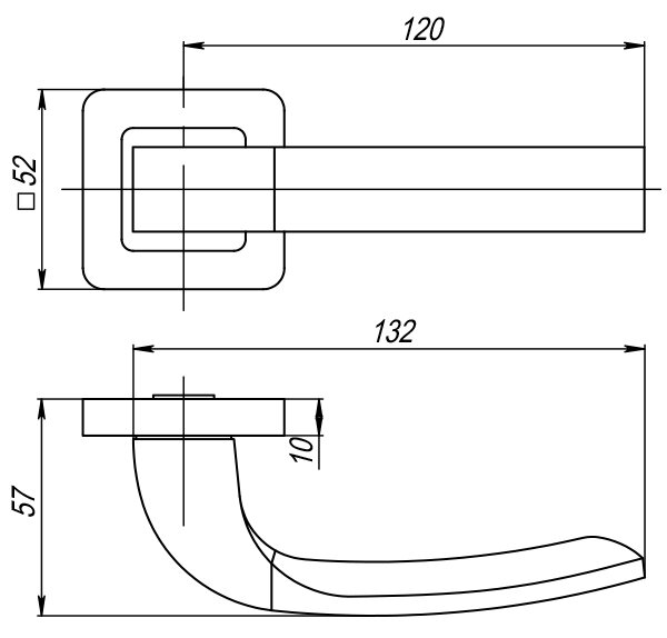 Ручка дверная PUNTO ORION QR GR/CP-23 графит/хром