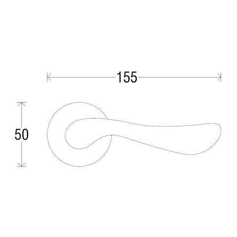 Ручка дверная MELODIA 290 L Rania Античная бронза