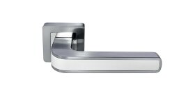 Ручка дверная MORELLI DIY MH-46 SC/W-S55 Матовый хром/белый