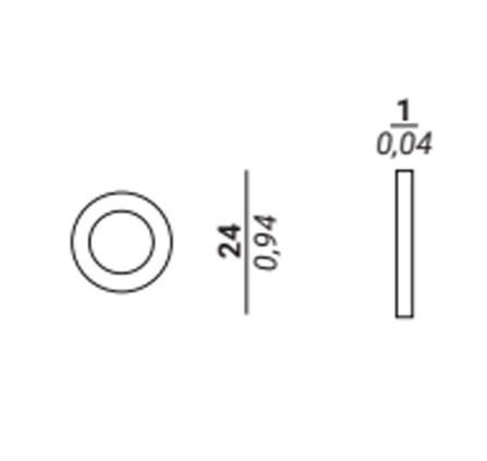 Декоративная накладка Verum d24 хром
