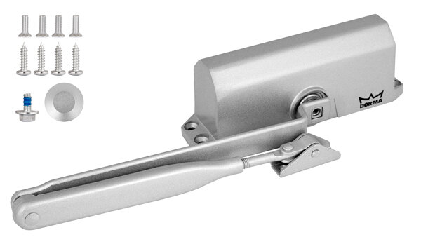 Доводчик дверной DORMA TS 77 EN3 с рычажной тягой Серый