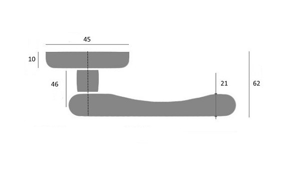 Ручка дверная Fratelli Cattini LINEA 8-BY Матовая бронза