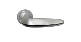 Ручка дверная MORELLI LUXURY SUNSET NC-5 CSA/NERO Матовый хром/черный