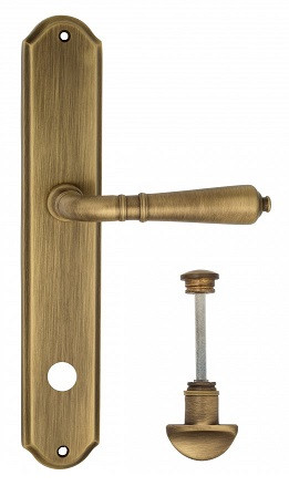 Дверная ручка на планке Fratelli Cattini VIGNOLE WC-2 PL02-BY матовая бронза