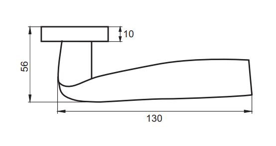 Ручка дверная PUERTO INAL 538-03 MSN Нутелла никель супер матовый