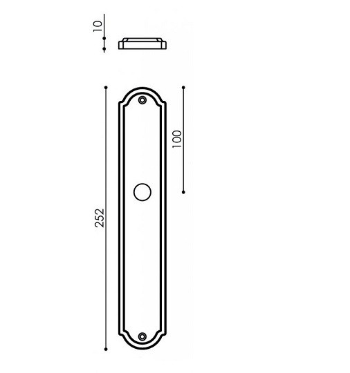 Дверная ручка на планке Venezia CALLISTO CYL PL02 античное серебро