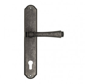 Дверная ручка на планке Venezia CALLISTO CYL PL02 античное серебро