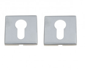 Накладка дверная под цилиндр Venezia CYL-1 FSS матовый хром (2 шт.)