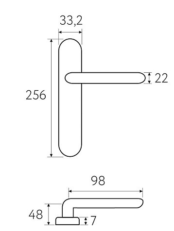 Дверная ручка на планке Fratelli Cattini TOSCANA CYL PL01-BY матовая бронза