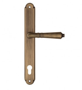 Дверная ручка на планке Fratelli Cattini TOSCANA CYL PL01-BY матовая бронза