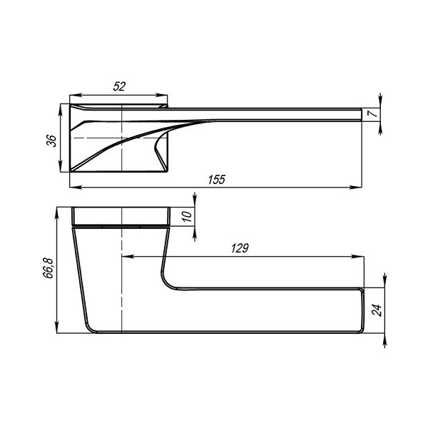 Ручка дверная PUNTO K.QSL52.GERMES SN-3 матовый никель