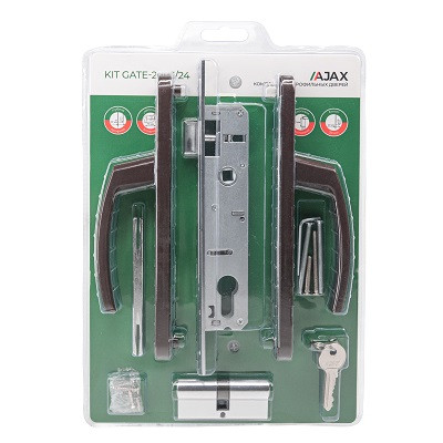 Корпус цилиндровый в комплекте с ручкой AJAX KIT GATE-2085/24 BR коричневый