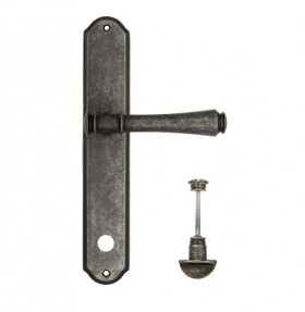 Дверная ручка на планке Venezia CALLISTO WC-2 PL02 античное серебро