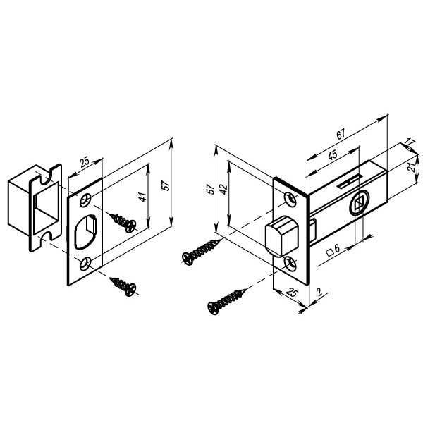 Задвижка врезная PUNTO METDB-45 (DB-45) GR графит