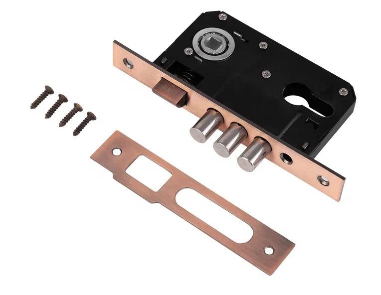 Врезной замок под евроцилиндр PALIDORE l06 ac медь