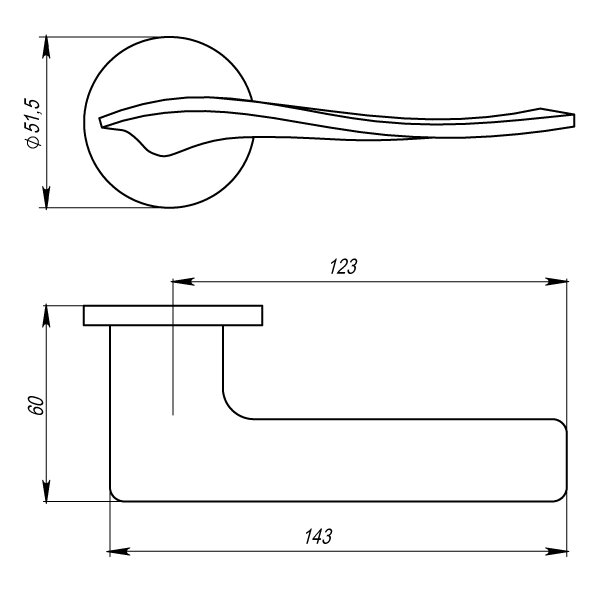 Ручка дверная ARMADILLO AQUA URS MWSC-33 Итальянский тисненый