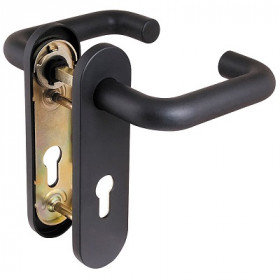 Ручка дверная FUARO FP.DH172.0433 NE (B2B) (8x120) с пружиной BL-24 черный