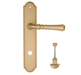 Дверная ручка на планке Fratelli Cattini GRACIA WC-2 PL257-BS матовая латунь