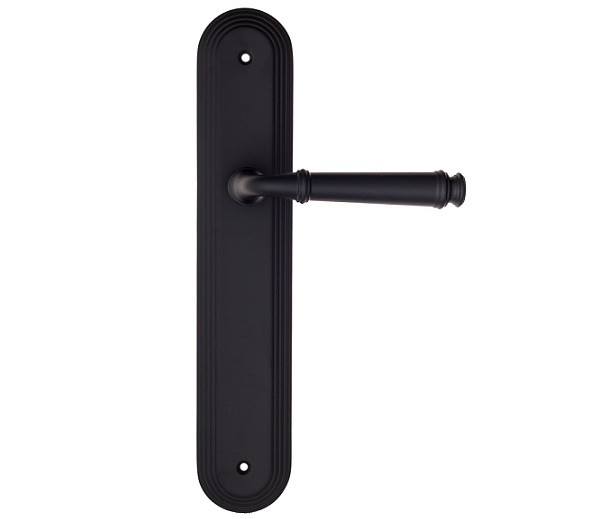 Дверная ручка на планке Fratelli Cattini FARFALLA PL288-NM матовый черный