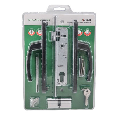 Корпус цилиндровый в комплекте с ручкой AJAX KIT GATE-2085/24 BL черный