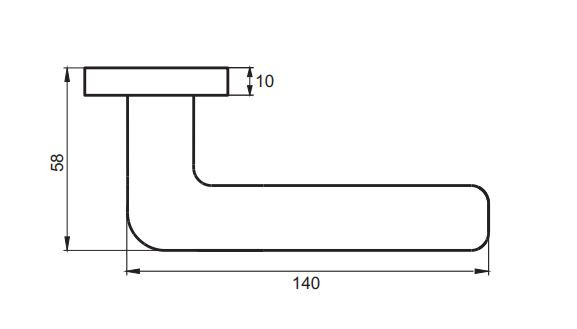 Ручка дверная RENZ INDH 95-02 MSW/CP ЛАНА матовый супер белый/хром блестящий
