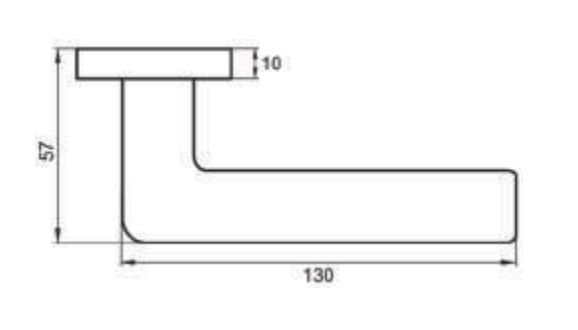 Ручка дверная PUERTO INAL 539-03 MSW/CP Полента матовый супер белый/хром блестящий