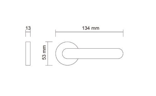 Ручка дверная PORTA DI PARMA Sissi Полированный хром 408.01